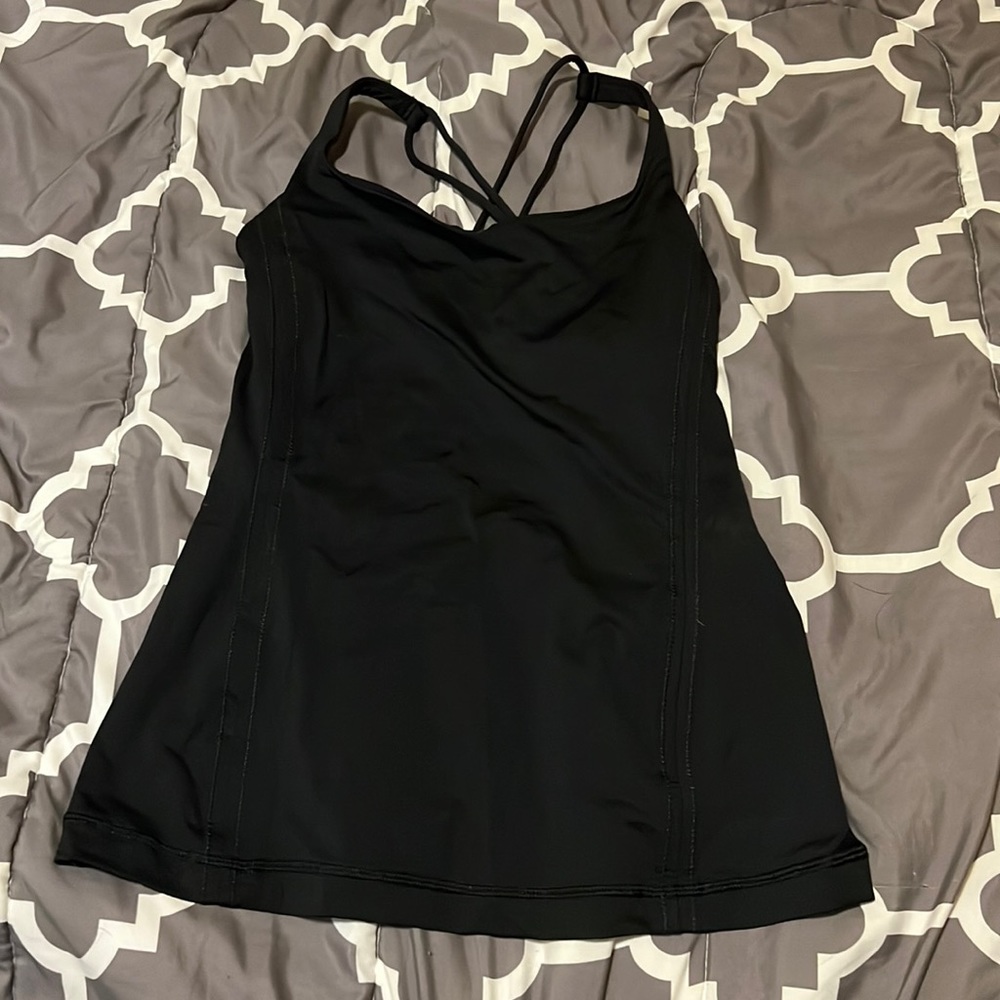 Black Lululemon strappy tank top